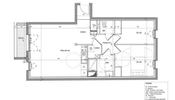 A louer APPARTEMENT NEUF T3 65 M2  NANTES
