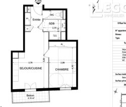 A louer APPARTEMENT NEUF T2 42 M2 TERRASSE BORD DE MER NICE