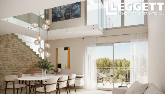 A louer APPARTEMENT DUPLEX DE PRESTIGE T5 114 M2 TERRASSE BORD DE MER ANTIBES