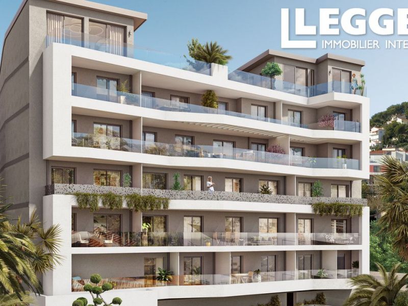 En venta APARTAMENTO NUEVO T2 51 M2 TERRAZA JUNTO AL MAR ROQUEBRUNE CAP MARTIN