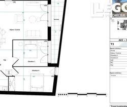 A louer APPARTEMENT NEUF T3 69 M2  BORDEAUX