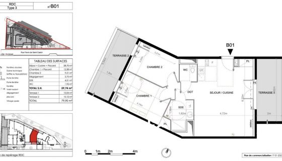 APPARTEMENT NEUF T3 60 M2 TERRASSE  MONTPELLIER