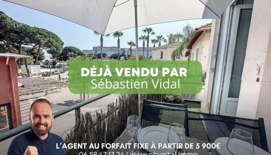 A louer APPARTEMENT T2 46 M2 TERRASSE BORD DE MER JUAN LES PINS