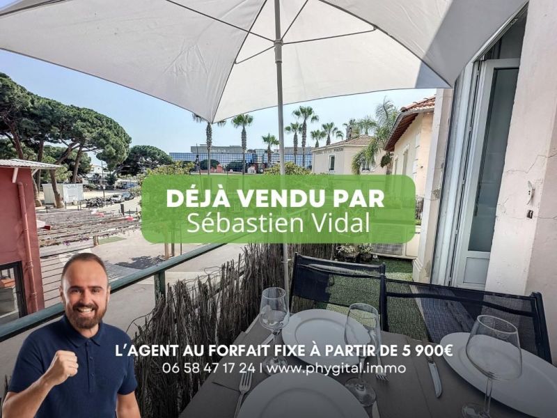 A louer APPARTEMENT T2 46 M2 TERRASSE BORD DE MER JUAN LES PINS