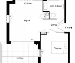 A louer APPARTEMENT DE PRESTIGE NEUF T2 41 M2 TERRASSE BORD DE MER FREJUS