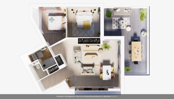 A louer APPARTEMENT NEUF T3 60 M2 TERRASSE BORD DE MER LA PALMYRE