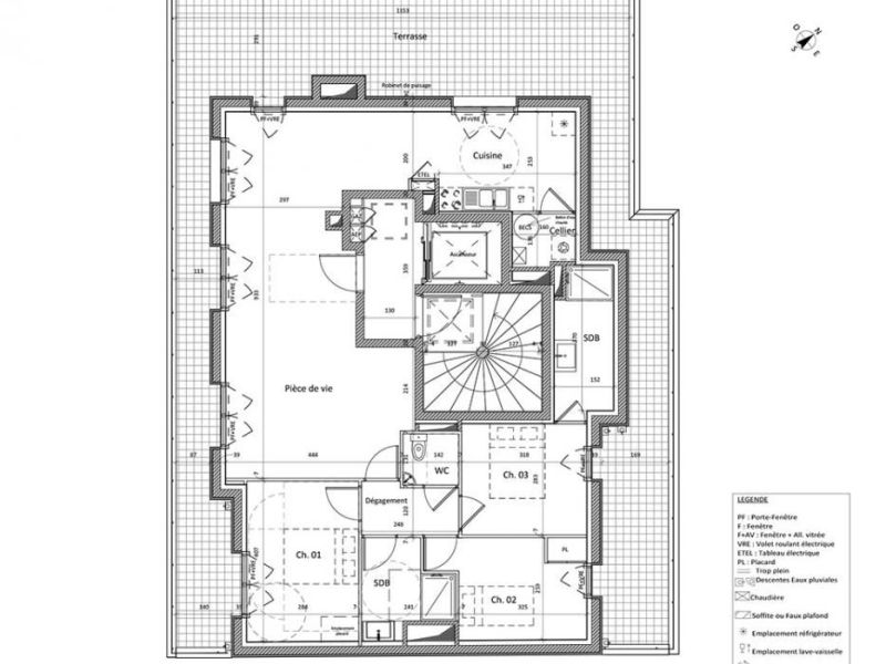 A louer APPARTEMENT T4 94 M2 TERRASSE  NANTES