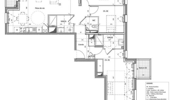 A louer APPARTEMENT T4 89 M2  NANTES