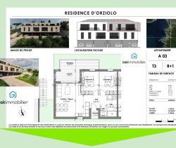 A louer APPARTEMENT DE PRESTIGE NEUF T3 67 M2 TERRASSE BORD DE MER PIETROSELLA