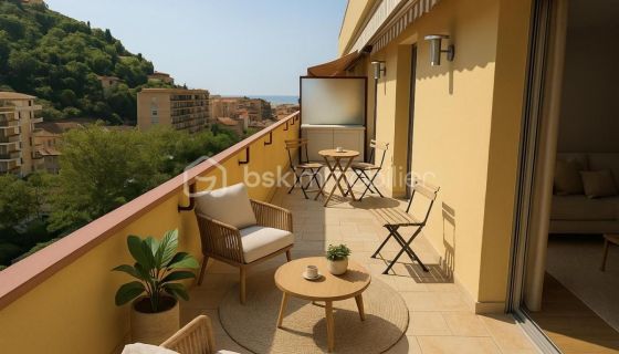 A louer APPARTEMENT DUPLEX T4 95 M2 TERRASSE BORD DE MER MENTON