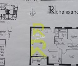 A louer APPARTEMENT T3 53 M2 TERRASSE  BEZIERS