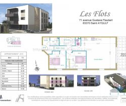 A louer APPARTEMENT DE PRESTIGE T3 70 M2 TERRASSE BORD DE MER FREJUS