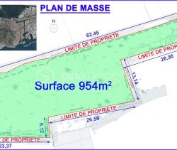 A vendre TERRAIN 954 M2 BORD DE MER SETE