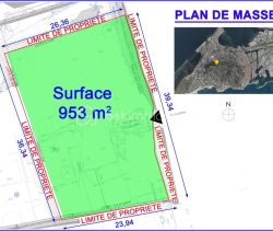 A vendre TERRAIN 953 M2 BORD DE MER SETE