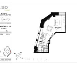 A vendre STUDIO NEUF  29 M2 TERRASSE  CAEN