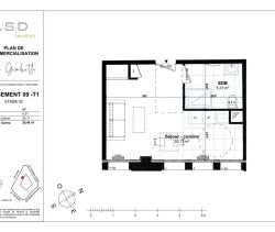 A vendre STUDIO NEUF  25 M2 TERRASSE  CAEN