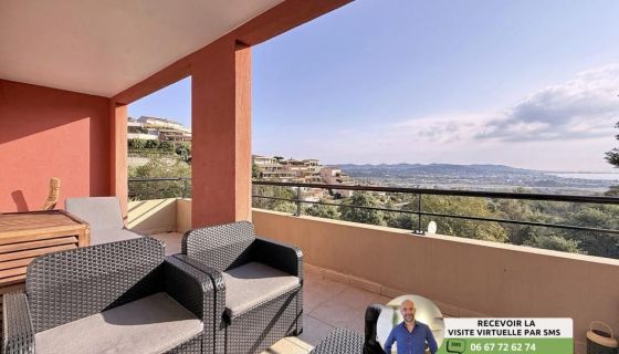 A louer APPARTEMENT DE PRESTIGE T3 71 M2 TERRASSE VUE MER MANDELIEU LA NAPOULE