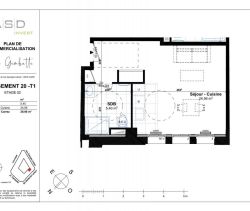 A louer STUDIO NEUF  30 M2 TERRASSE  CAEN