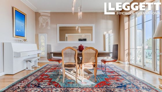 Luxury 3-bedroom apartment for rent, 129 m², beachfront, Nice