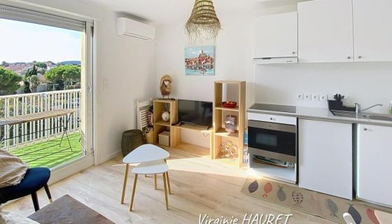 For rent: 1-bedroom apartment, 27 m², terrace, seaside, Gruissan