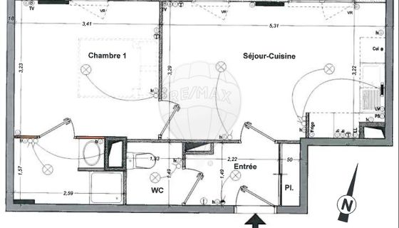 A louer APPARTEMENT T2 38 M2  NANTES