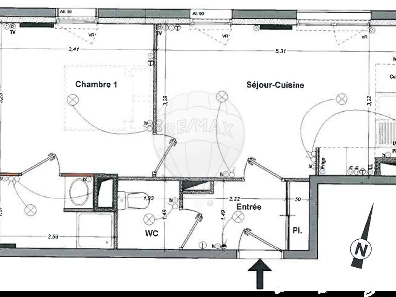 A louer APPARTEMENT T2 38 M2  NANTES