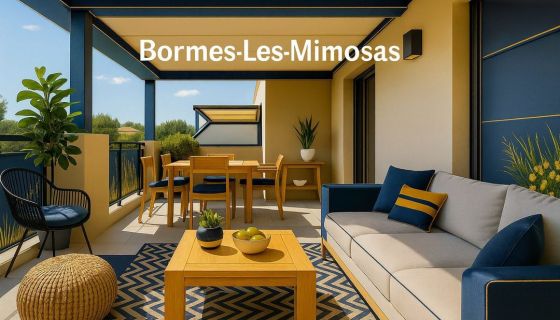 A louer APPARTEMENT T2 41 M2 TERRASSE BORD DE MER BORMES LES MIMOSAS