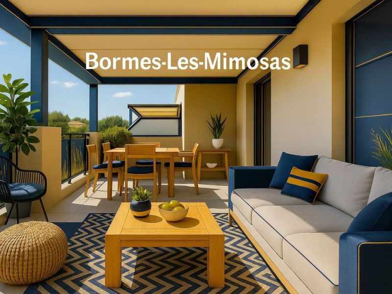 A louer APPARTEMENT T2 41 M2 TERRASSE BORD DE MER BORMES LES MIMOSAS