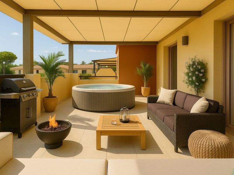 A louer APPARTEMENT T2 42 M2 TERRASSE BORD DE MER BORMES LES MIMOSAS