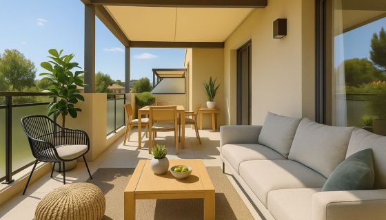 A louer APPARTEMENT T3 61 M2 TERRASSE BORD DE MER BORMES LES MIMOSAS