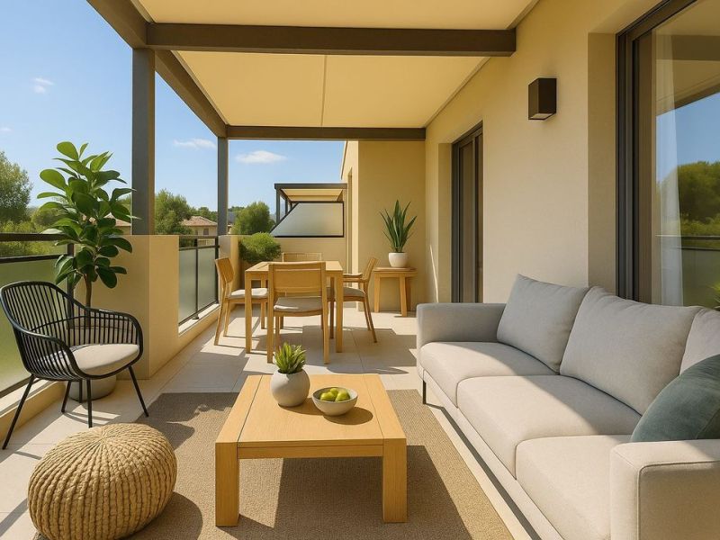 A louer APPARTEMENT T3 61 M2 TERRASSE BORD DE MER BORMES LES MIMOSAS