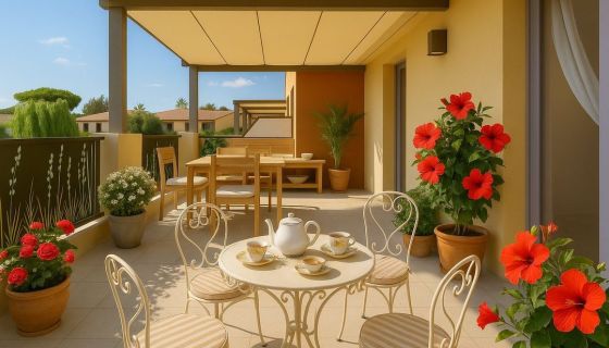 A louer APPARTEMENT T4 84 M2 TERRASSE BORD DE MER BORMES LES MIMOSAS