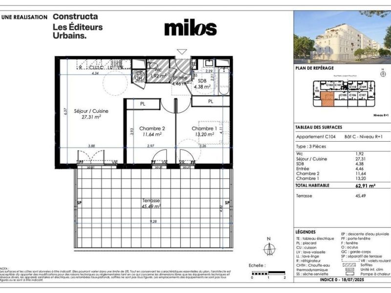 A louer APPARTEMENT T3 62 M2 TERRASSE BORD DE MER LA SEYNE SUR MER