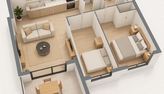 A louer APPARTEMENT T3 55 M2 BORD DE MER LA SEYNE SUR MER