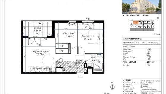 A louer APPARTEMENT T3 53 M2 BORD DE MER LA SEYNE SUR MER