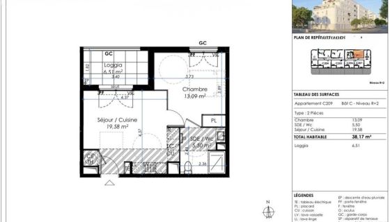 A louer APPARTEMENT T2 38 M2 BORD DE MER LA SEYNE SUR MER