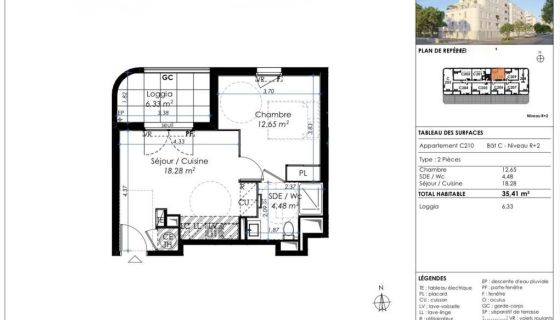 A louer APPARTEMENT T2 35 M2 BORD DE MER LA SEYNE SUR MER