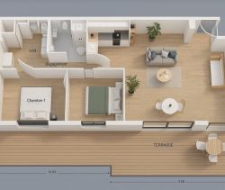 A louer APPARTEMENT DE PRESTIGE T3 73 M2 TERRASSE BORD DE MER SAINT TROPEZ