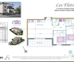 A louer APPARTEMENT DE PRESTIGE T3 60 M2 TERRASSE BORD DE MER SAINT AYGULF