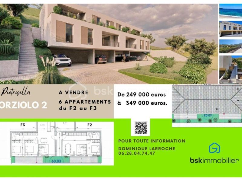 A louer APPARTEMENT DE PRESTIGE NEUF T3 60 M2 TERRASSE BORD DE MER PIETROSELLA