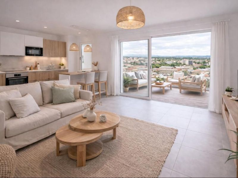 For rent: 2-bedroom apartment, 67 m², terrace, seaside, Narbonne