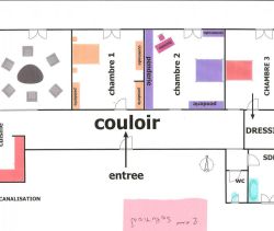A louer APPARTEMENT T3 107 M2  LISIEUX